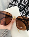 Rimless Sunglasses Women Fashion Tide Cat Eye Glasses