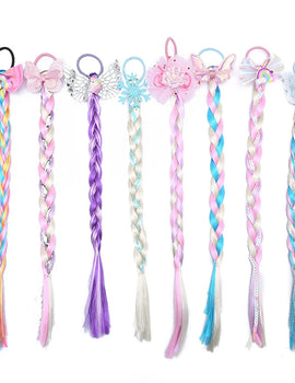 Princess Braid Elsa Headband Hairpiece Cosplay Braided Wigs for Elsa Dress Up Set for Toddler Girls Party Wedding Birthday