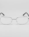 Retro Square Anti-Scratch Reading Glasses For Men Presbyopia Eyewear With Glass Lenses Metal Hyperopia Eyeglasses+3.5