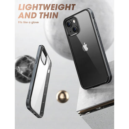 For iPhone 13 Case 6.1 inch (2021 Release) UB Edge Slim Frame Cover with TPU Inner Bumper & Transparent Back Case