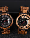 Calendar Zebra Wooden Watches Men Luxury Brand Quartz Wristwatch Man Show Date Colorful Strap