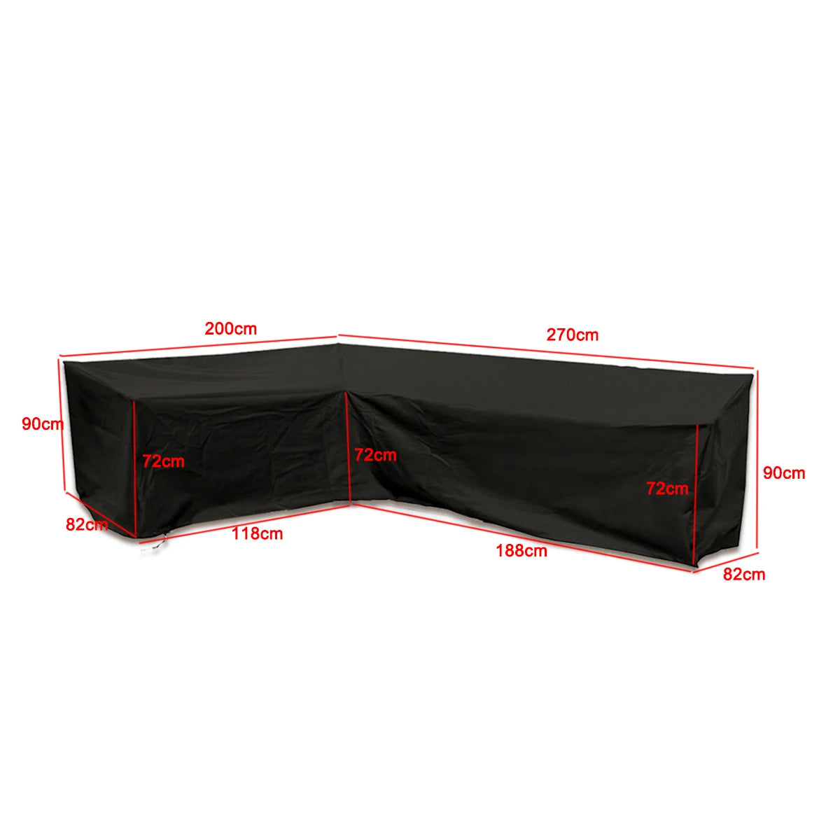 Waterproof L Shape Patio Furniture Cover Outdoor Garden Sofa Dustproof Rain Snow UV Protector