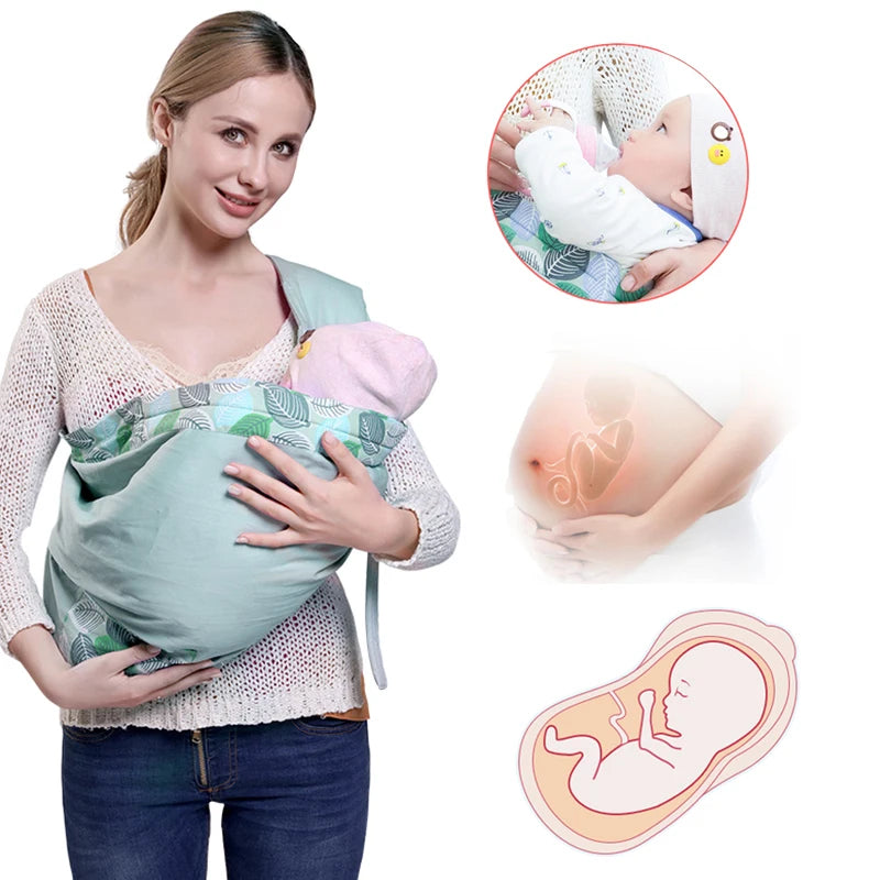 Wrap  Sling Dual Use  Nursing Cover Carrier Mesh Fabric Breastfeeding Carriers Up To 130 Lbs (0-36M)