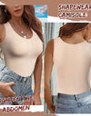 Tank Tops Wide Strap Camisole with Built in Padded Bra Vest Shelf Bra Casual Camisole Sleeveless Top for Daily Weari