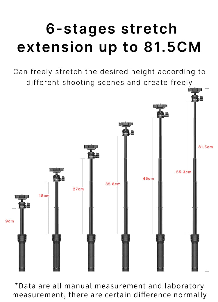 Extend  Black Tripod 360 Adjustable Ballhead 2 in 1 Phone Clamp Holder Smartphone DSLR SLR Tripod for iPhone 12 Pro Max 11