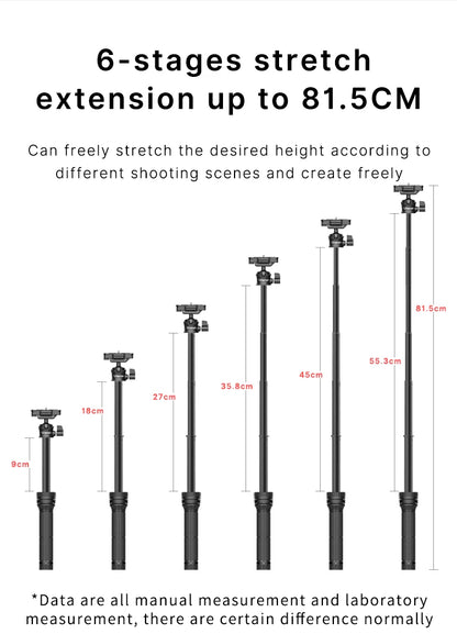 Extend  Black Tripod 360 Adjustable Ballhead 2 in 1 Phone Clamp Holder Smartphone DSLR SLR Tripod for iPhone 12 Pro Max 11