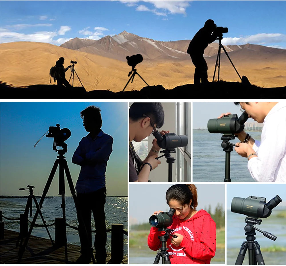 Professional Spotting Scope, Monocular Telescope,  Waterproof Telescope, Hunting Bird Watching Target, MC25-75x70 Zoom
