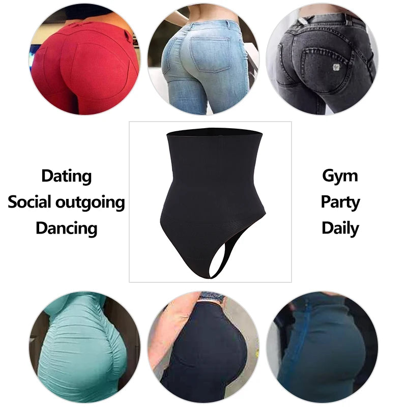 Women Slimming Body Shaper High Waist Thong Panty Shaper Tummy Control Panties Underpants G-String Briefs Slimming Underwear