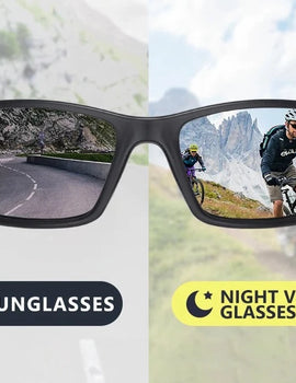 Photochromic Polarized Chameleon Sunglasses for Men Outdoor Sports Driving