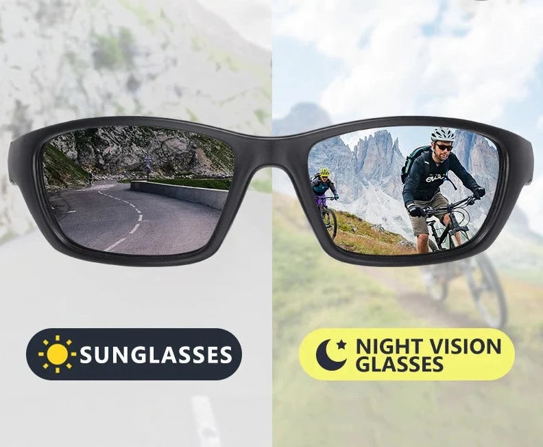 Photochromic Polarized Chameleon Sunglasses for Men Outdoor Sports Driving