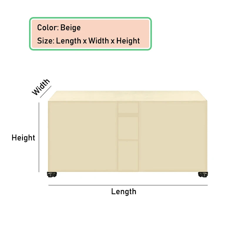 Outdoor Heavy Duty Lawn Patio Furniture Covers with Air Vent and Padded Handles Patio Outdoor Dining Table Cover Chairs Cover