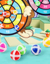 Children Sticky Ball Dart Target Board Cartoon Throw Ball Target Sticky Ball Board Interactive Educational Toy Christmas Gift