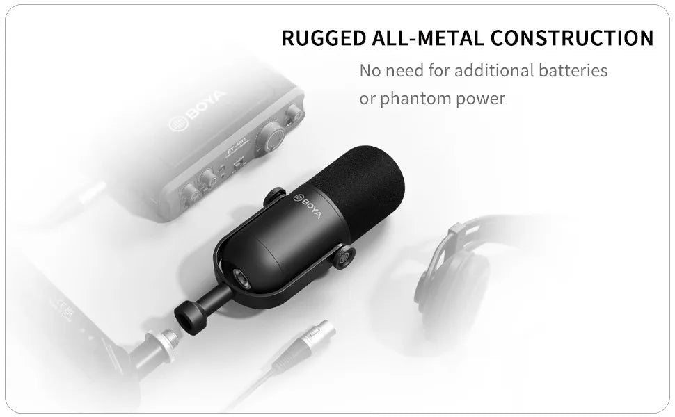 BY-DM500 Studio Gaming Microphone for Streaming Live Vocals Youtube Recording Blogging Podcasting XLR Dynamic Microphone