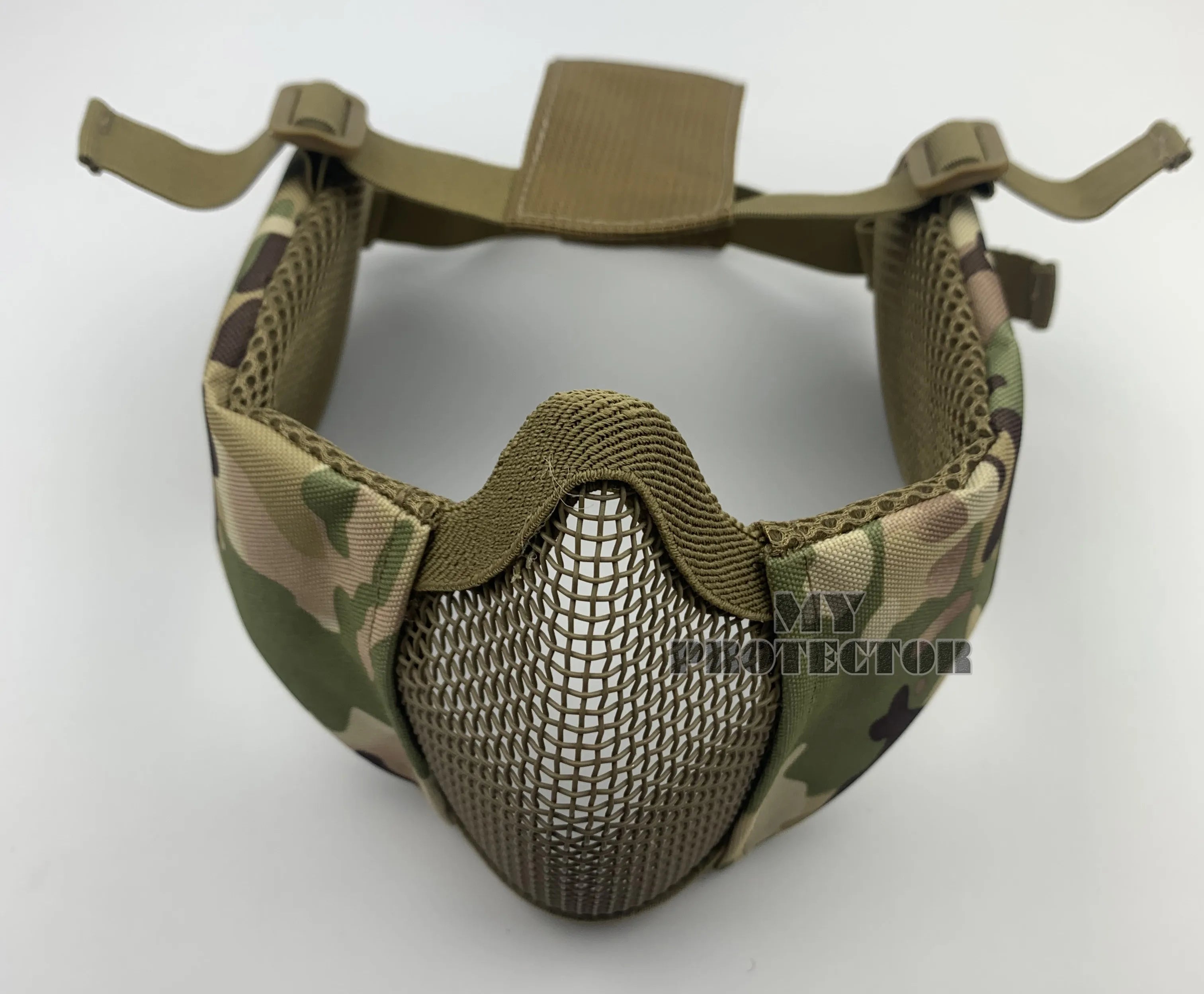 Airsoft Face Mask With Ear Mesh Face Breathable Mouth Mask Tactical Paintball Softair Protective Mask Shooting Hunting Equipment