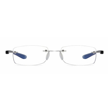 Rimless Reading Glasses Anti-Blue Light Presbyopia Spectacles Eyewear Ultralight Square Frameless Hyperopia Eyeglasses