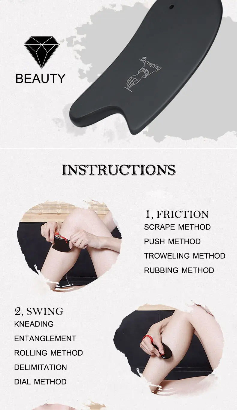 Tontine Traditional Bian Stone Needle Therapy Knife shape Face-lift Back meridians Neck Tool gouache scraper for face scraping