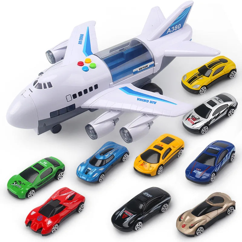 Simulation Track Inertia Passenger Airplane Toy with Lights & Music