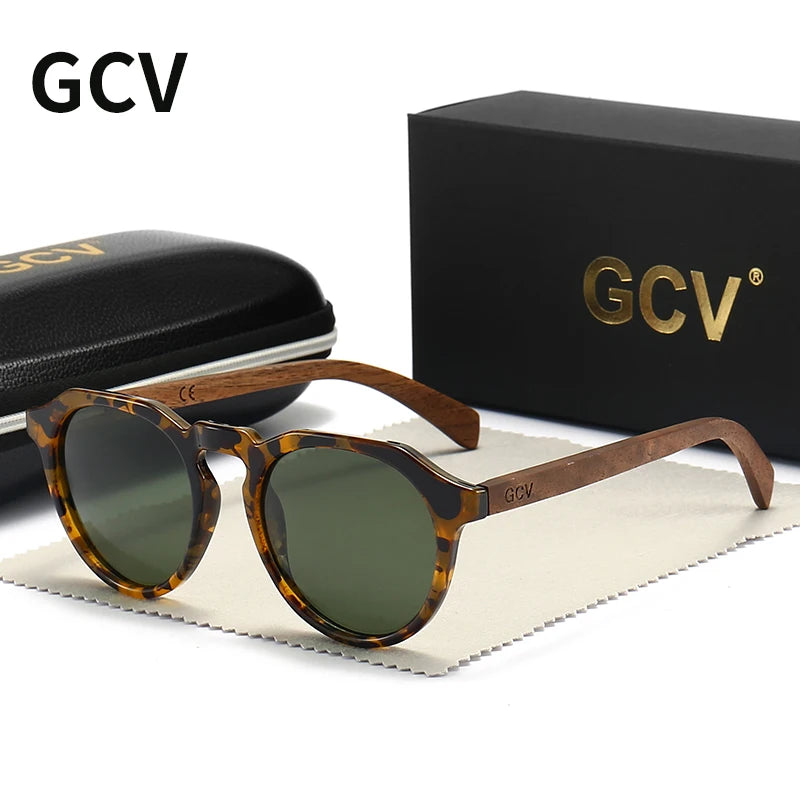Walnut Wood Butterfly Polarized UV400 Fashion Sunglasses for Men Women Lightweight Luxury Eyewear