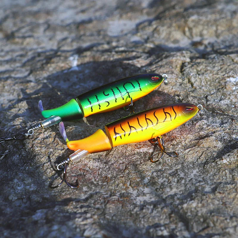 Fishing lure Whopper Popper 1PCS 13g 10cm Propeller Topwater Artificial Bait Hard Plopper Rotating Tail Fishing Tackle