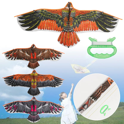 1.1m Eagle Kite With 30 Meter Kite Line Large Eagle Flying Bird Kites For Kids Gift Family Trips Garden Outdoor Sports DIY Toy