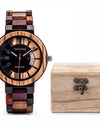 Calendar Zebra Wooden Watches Men Luxury Brand Quartz Wristwatch Man Show Date Colorful Strap