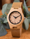 Bamboo Couple Watch Quartz Handmade Leather Ladies Wrist watches Lover's Customized Engrave Logo