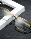 High Quality Men Business Reading Glasses Titanium alloy Vintage Anti-Blu-ray HD Computer Goggles For Men +1.0 +1.5 +2.5