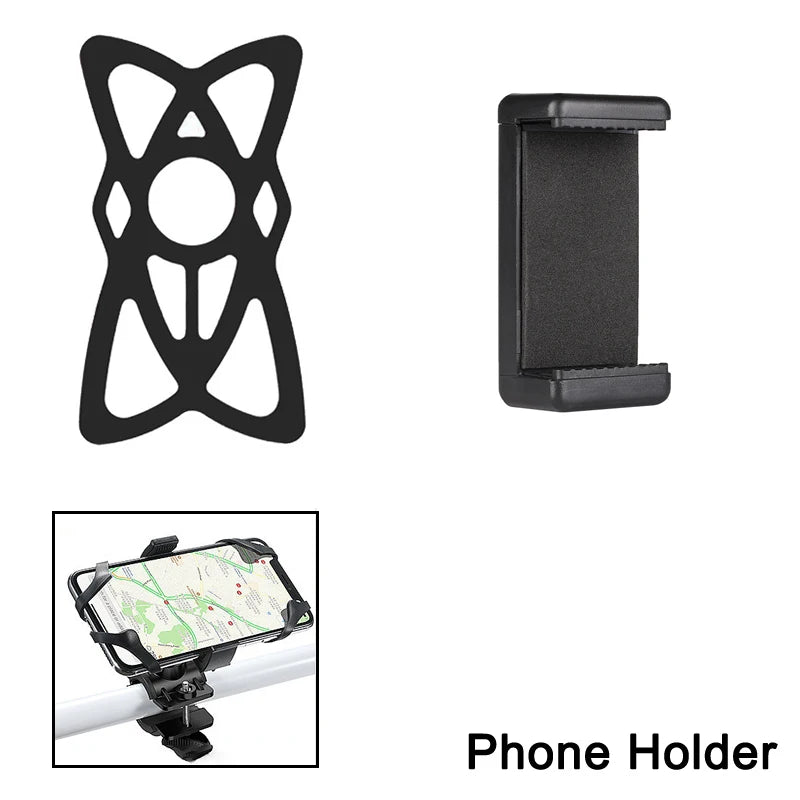 Metal Motorcycle Bicycle Camera Mount Handlebar Mirror Holder for Action Cameras and Smartphones