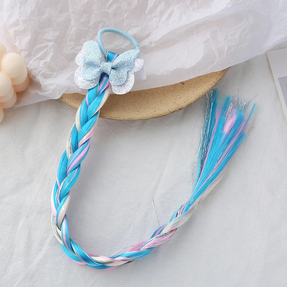 Princess Braid Elsa Headband Hairpiece Cosplay Braided Wigs for Elsa Dress Up Set for Toddler Girls Party Wedding Birthday