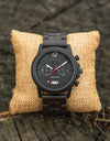 Watches Fashion Classic Ebony Wooden Quartz Wristwatch Auto Date Calendar