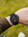 Watches Fashion Classic Ebony Wooden Quartz Wristwatch Auto Date Calendar