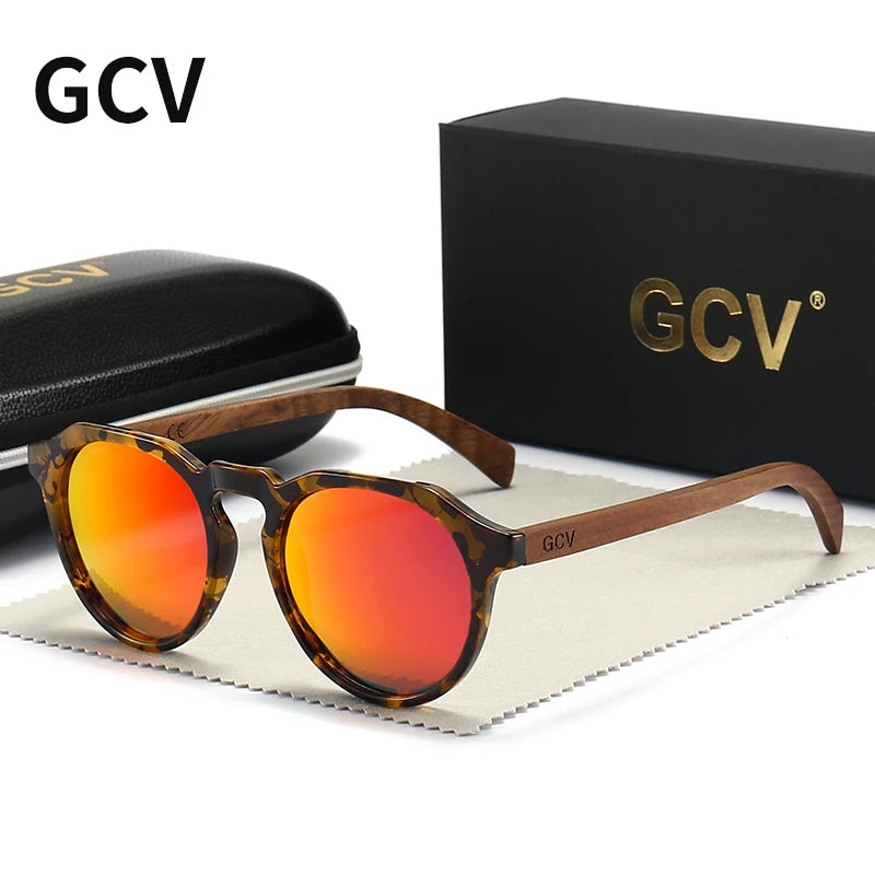 Walnut Wood Butterfly Polarized UV400 Fashion Sunglasses for Men Women Lightweight Luxury Eyewear