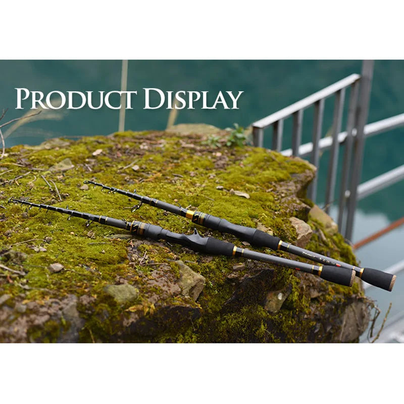 1.8m 2.1m Fishing Rod 7 Section Travel Ultra Light Carbon Casting Spinning Rod Lure 5-35g Fishing Tackle MH Spining Rod