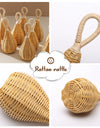Handmade Rattan Rattles Educational Toys for Kids Crib Mobile Hand Bell Baby Accessories Infant Sensory Toy Baby Teether GIfts