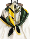 Women Scarf Silk Feeling Hair Neck Square Brand Office bandanna muffler Waiter Flight Attendants Handkerchief Rings wrap