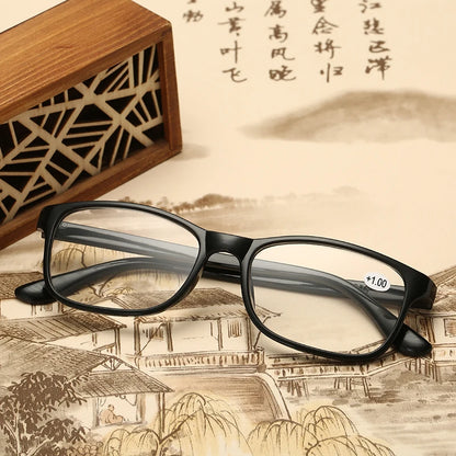 TR90 Reading Glasses Men Women Ultralight Vintage Square Presbyopia Glasses With Diopter +1.0 1.5 2.0 2.5 3.0 3.5 4.0