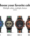 Fashion Wood Watch Wristwatches Quartz Stopwatch Ebony Calendar Display Stainless Steel