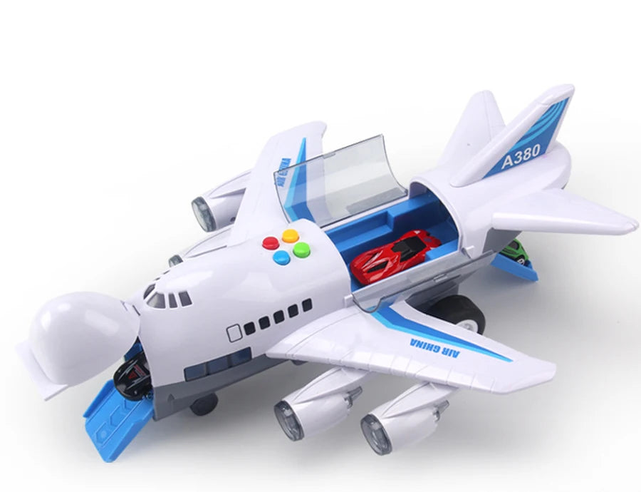 Simulation Track Inertia Passenger Airplane Toy with Lights & Music
