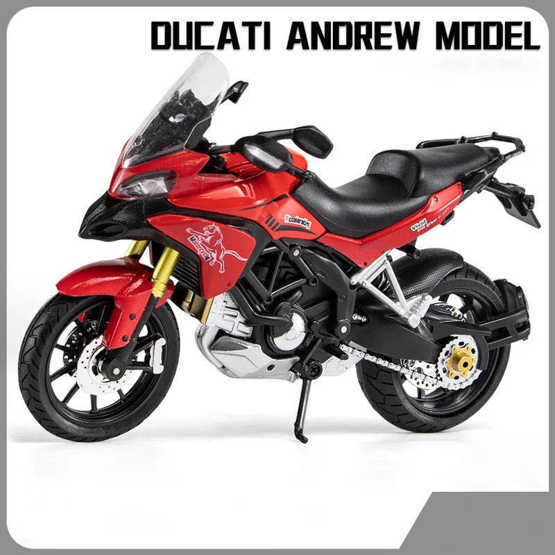 1/12 Ducati MTS Enduro Die Cast Motorcycle Model Toy Vehicle Collection Autobike Shork-Absorber Off Road Autocycle Toys Car