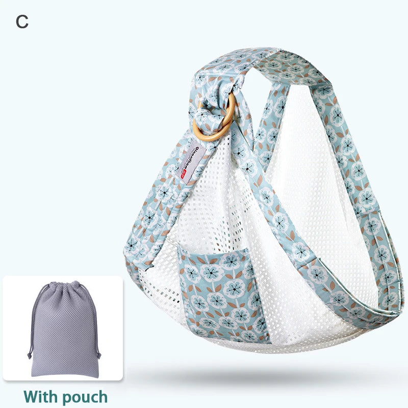 Wrap  Sling Dual Use  Nursing Cover Carrier Mesh Fabric Breastfeeding Carriers Up To 130 Lbs (0-36M)