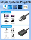 Sound Card USB to 3.5mm Audio Interface Adapter External Sound Card for PC Laptop PS4 Headset Microphone USB Sound Card