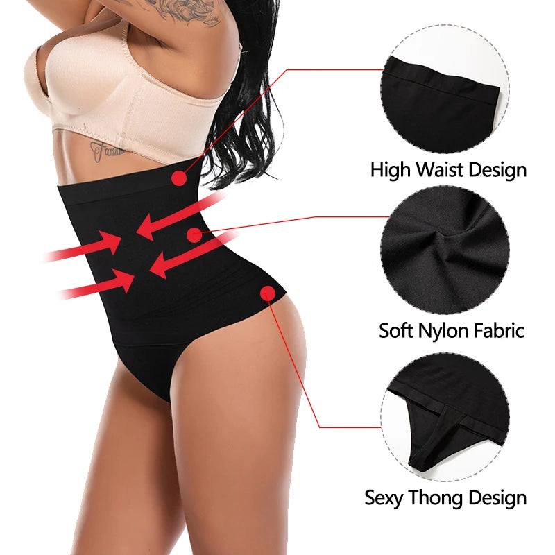 Women Thong Tummy Shapers Shaping Panty Seamless Underwear Waist Cincher Trainer Belly Girdle Shapewear G-string Briefs