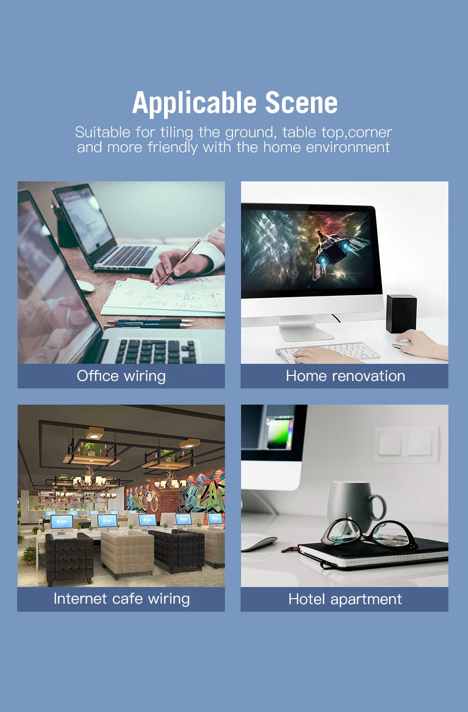 Cat7 Ethernet Extension Cable RJ45 Cat7/Cat6 Male to Female Rj45 Ethernet Extender Adapter for PC Laptop Ethernet Cable