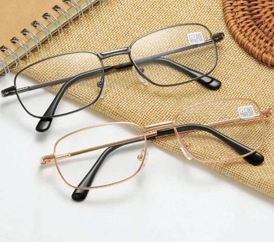 Oval Metal Reading Glasses Clear Lens Men Women Presbyopic Glasses Optical Spectacle Eyewear Prescription +1.0 TO 3.5