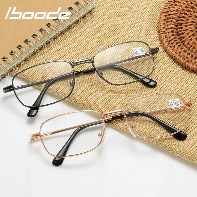 Reading Glasses Oval Metal Clear Lens Men Women Presbyopia Glasses Optical Spectacle Eyewear Prescription +1.0 To 3.5