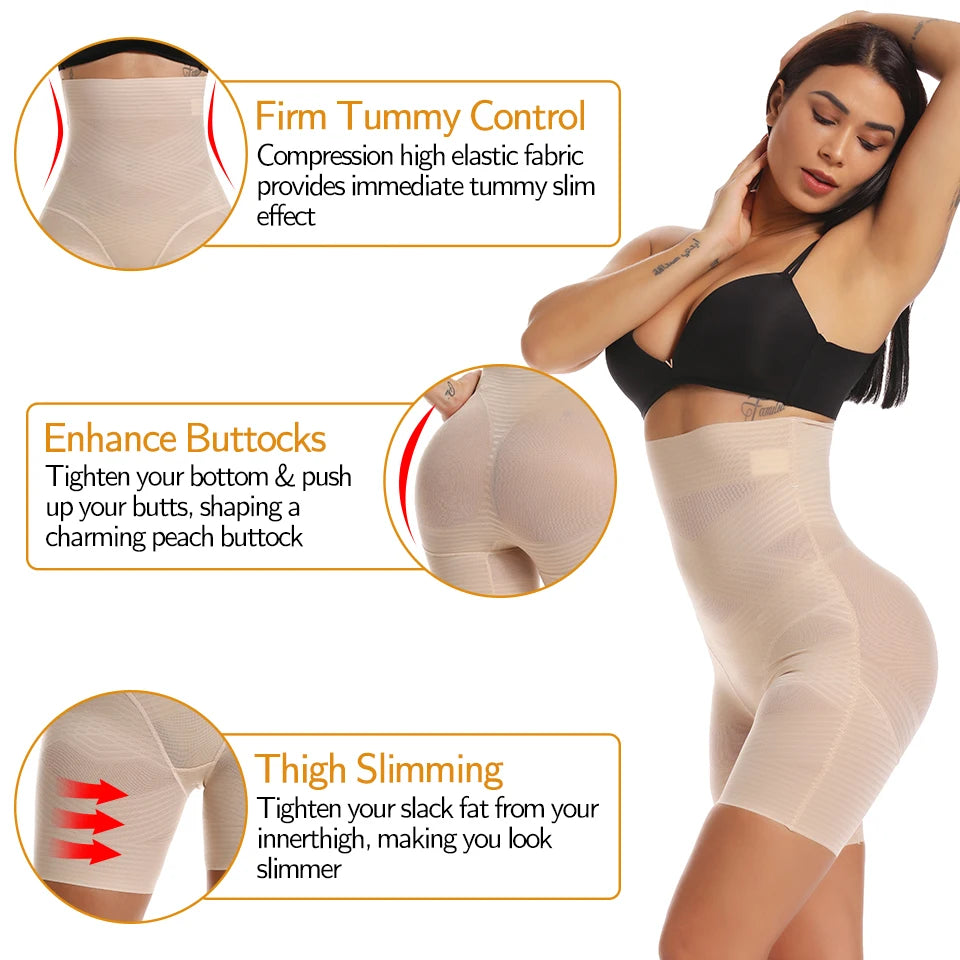 Women Body Shaper Firm Tummy Control Shorts Under Skirts High Waist Shaping Panties Slimming Underwear Waist Cincher Shapewear