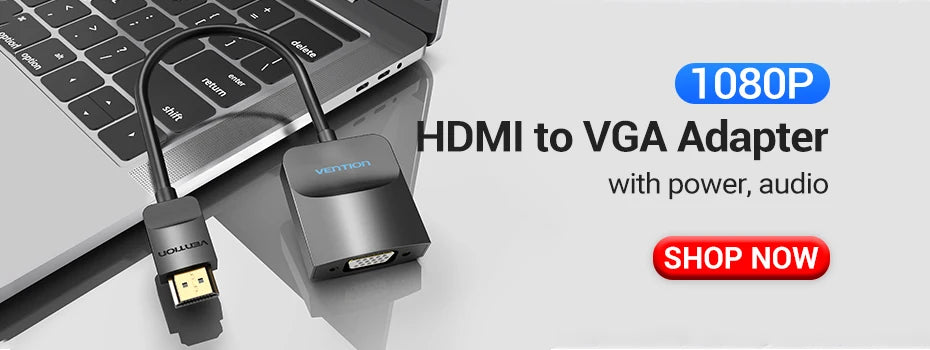 HDMI to VGA Adapter Male to Female Converter 1080P VGA to HDMI With 3.5 Jack Audio Cable for Laptop TV Box HDMI to VGA
