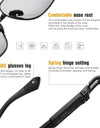 UV400 Polarized Photochromic Driving Sunglasses for Men and Women