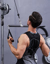 Back Strength Rowing Training Handle Set for Cable Machine Rotating LAT Pulldown Straight Bar TPE Grip Muscle Workout Equipment