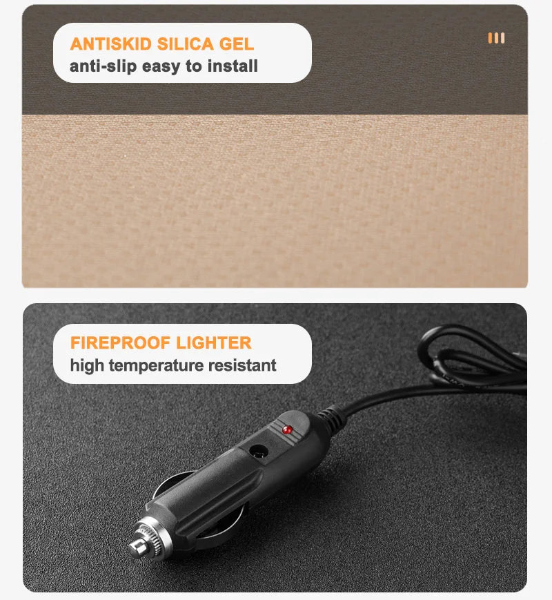 Car Heated Seat Cover 12V Universal 30's Quick Heating Seat Pad Intelligent Controller Widen and Thicken Car Auto Seat Heater